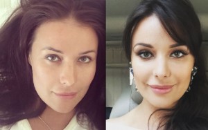 Оксана Федорова с макияжем и без