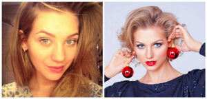 Кристина Асмус с макияжем и без. Фото 2015