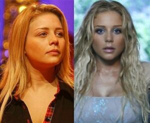 Тина Кароль с макияжем и без